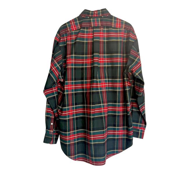 Ralph Lauren VTG 90's Boxer Logo Men's XL Plaid Button Down Shirt Classic Fit - Picture 2 of 11